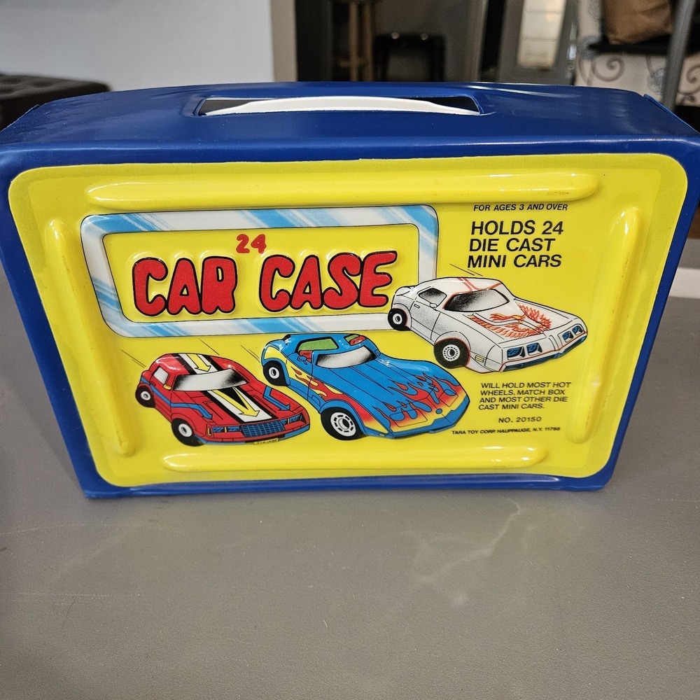 Vtg‎ Tara Toy 3D 24 Car Carry Case #20150 80s w/ Trays